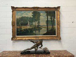 Beautiful Large French Oil Painting | Antique & Vintage | Moonee Ponds Antiques | Australia Wide Delivery