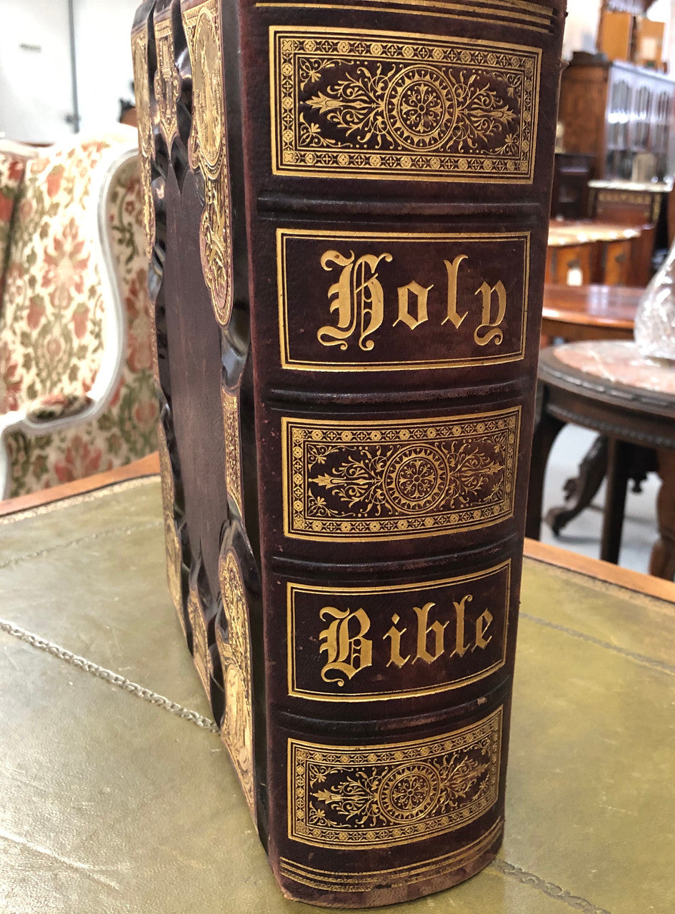 Victorian Holy Bible By Hubbard Bros Philadelphia | Antique & Vintage | Moonee Ponds Antiques | Australia Wide Delivery