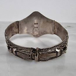 Antique Chinese Foo Dog Silver Bracelete