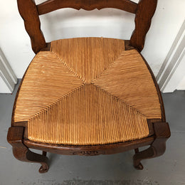 Fabulous Set of 8 French oak Dining Chairs