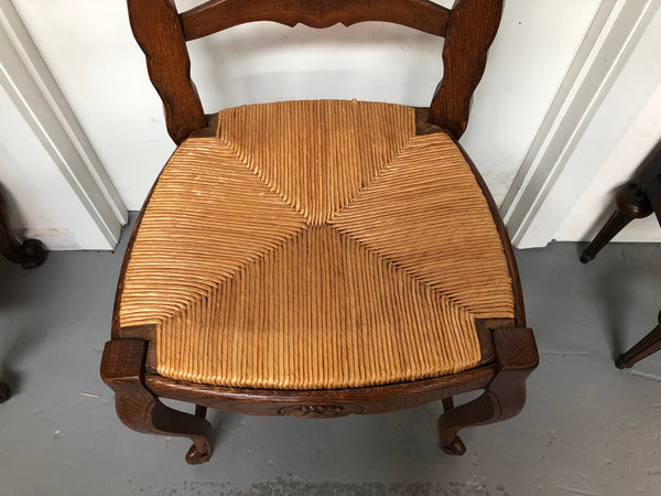 Fabulous Set of 8 French oak Dining Chairs