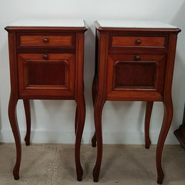 Pair of French Louis XV Style Bedside Cabinets