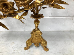 Fabulous & Highly Decorative Set Of Three French Brass Candelabras | Antique & Vintage | Moonee Ponds Antiques | Australia Wide Delivery