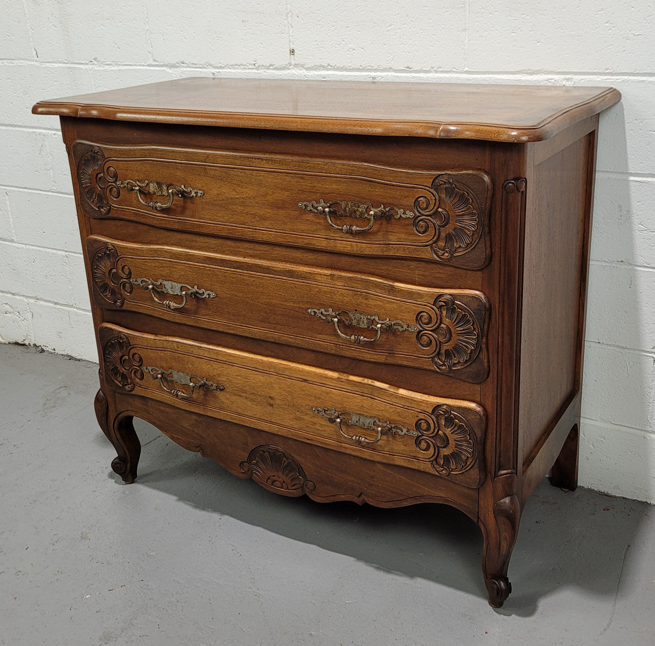 Fabulous French Walnut Three Drawer Commode | Antique & Vintage | Moonee Ponds Antiques | Australia Wide Delivery