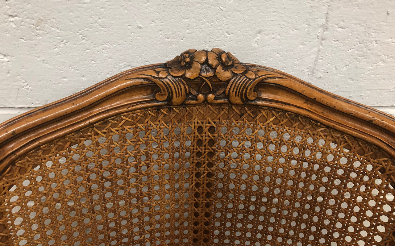 Antique French Cane Armchair