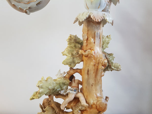 A superb 19th century Meissen style porcelain candelabra in good original condition.