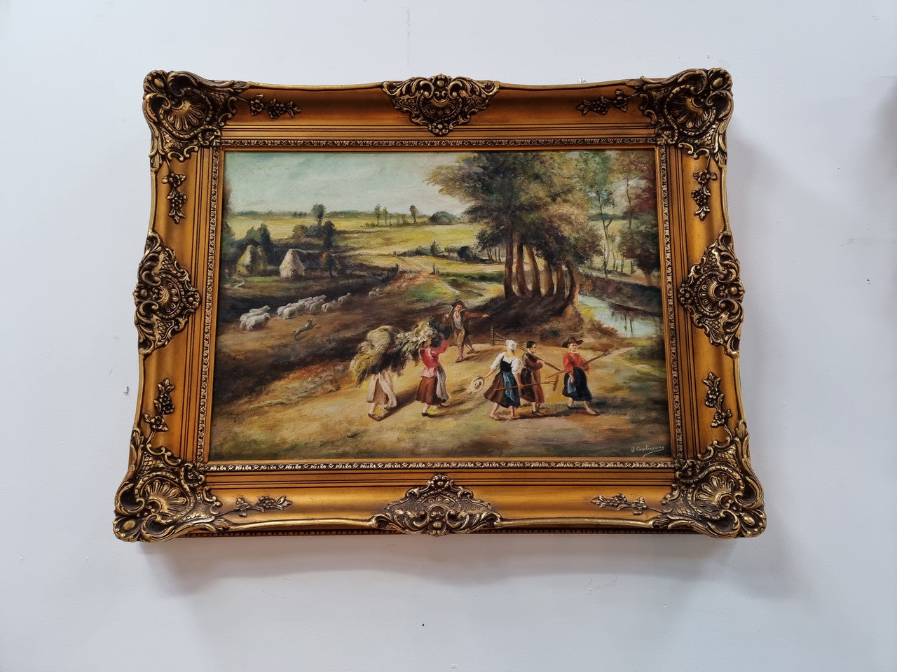 A lovely French Dutch style oil painting | Antique & Vintage | Moonee Ponds Antiques | Australia Wide Delivery