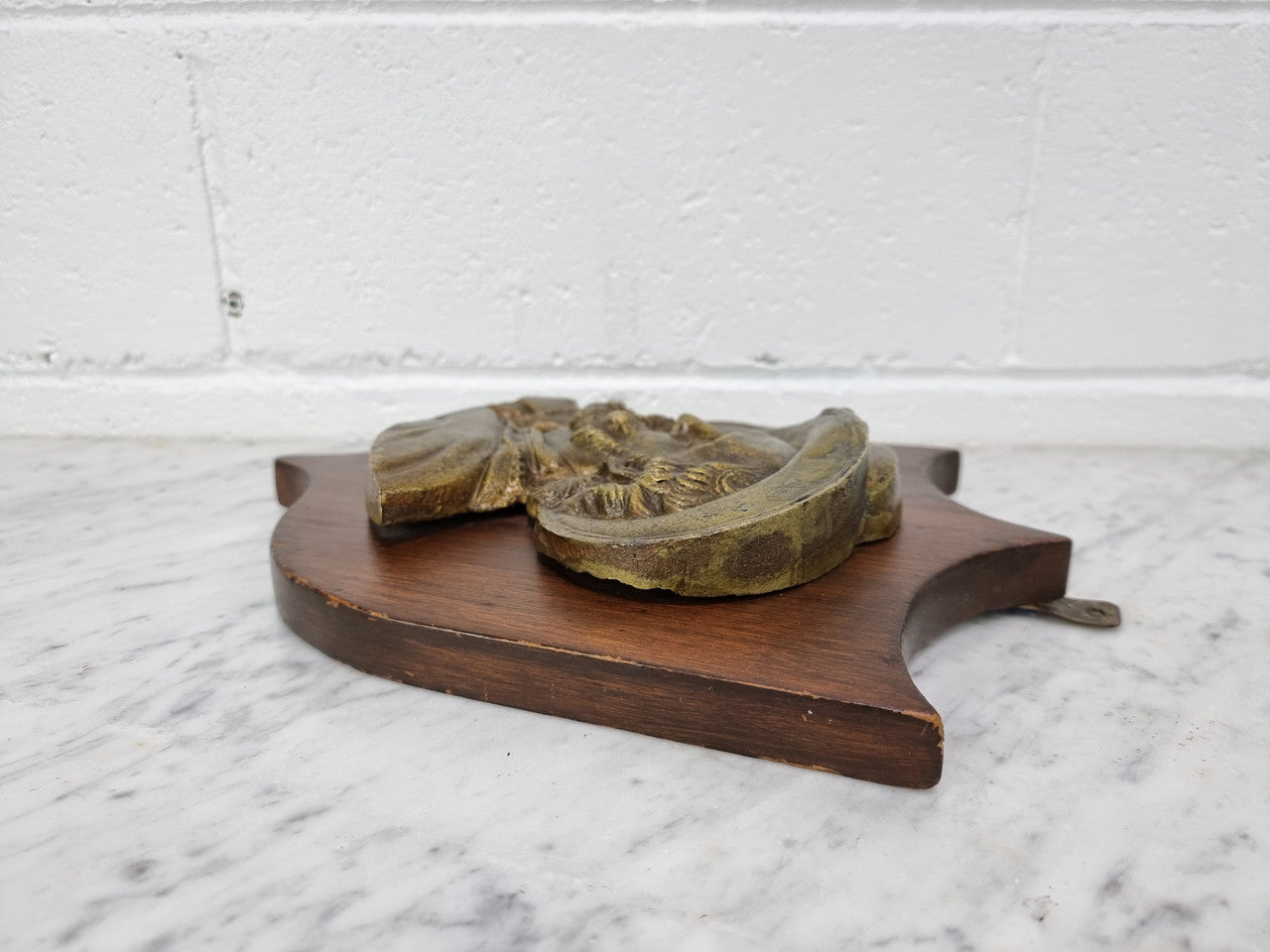 Antique Bronze Plaque a of Man on a Mahogany Panel | Antique & Vintage | Moonee Ponds Antiques | Australia Wide