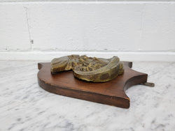 Antique Bronze Plaque a of Man on a Mahogany Panel | Antique & Vintage | Moonee Ponds Antiques | Australia Wide Delivery