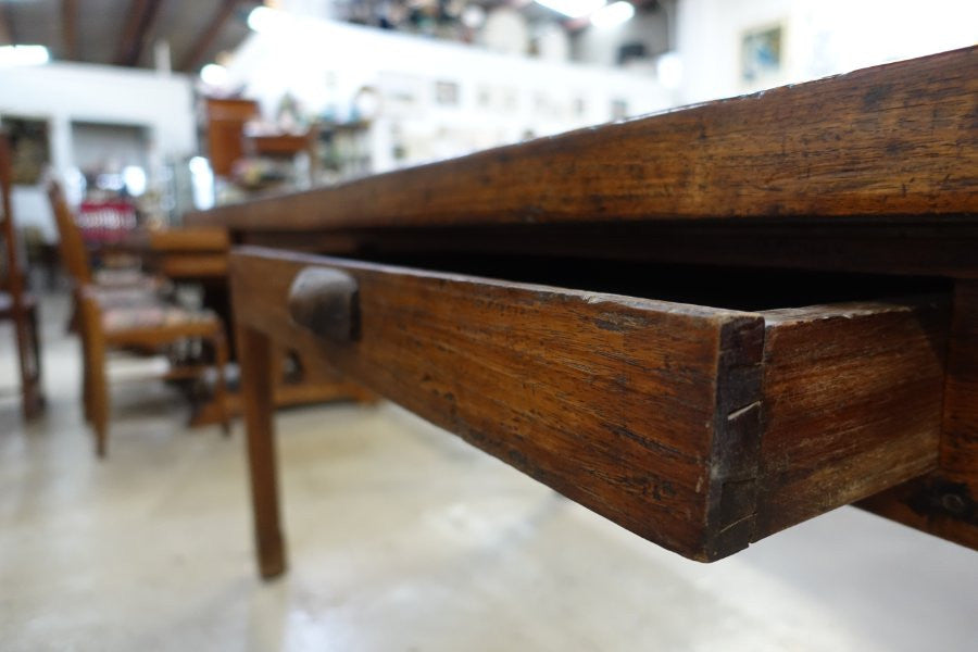 Large Elm Farmhouse Table | Antique & Vintage | Moonee Ponds Antiques | Australia Wide Delivery