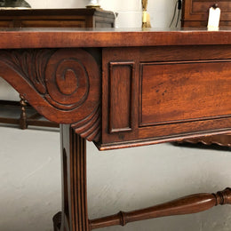 Regency Style 19th Century Leather Top Bureau