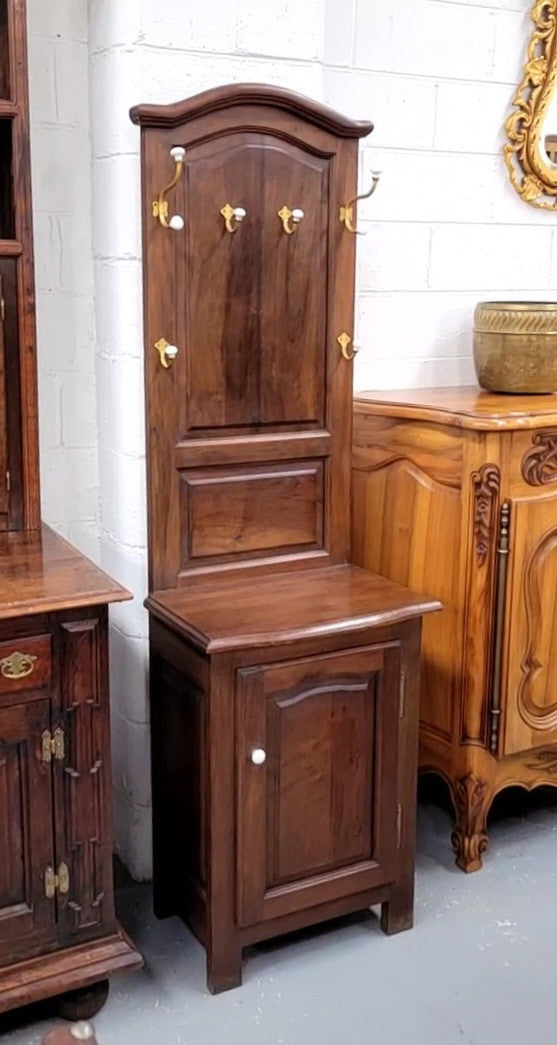 Lovely Entrance Piece With Shelf Single Door Cupboard & Hooks | Antique & Vintage | Moonee Ponds Antiques | Australia Wide Delivery