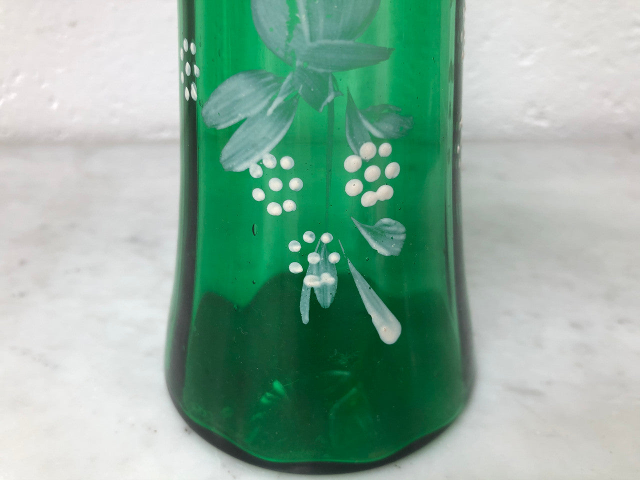 Beautiful Pair of hand painted glass Vases | Antique & Vintage | Moonee Ponds Antiques | Australia Wide
