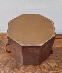 Vintage Italian Tooled Leather Waste Bin | Antique & Vintage | Moonee Ponds Antiques | Australia Wide Delivery