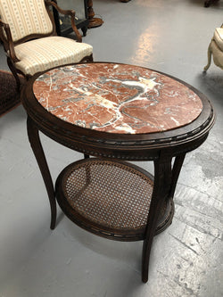 French Louis XVI Style Fruitwood Two Tier Oval Side Table | Antique & Vintage | Moonee Ponds Antiques | Australia Wide Delivery