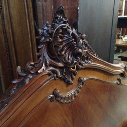 French Walnut Double Bed