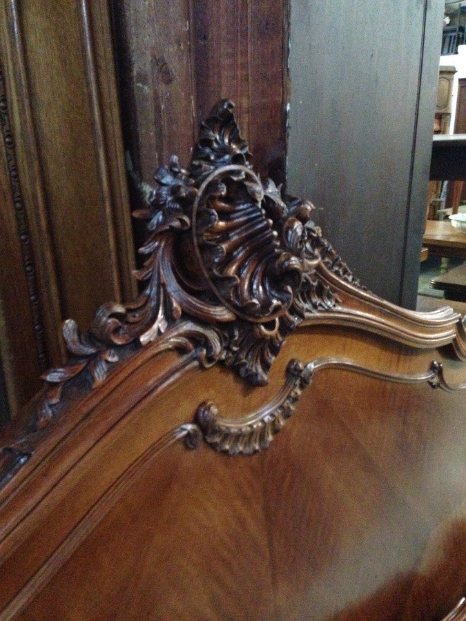 French Walnut Double Bed | Antique & Vintage | Moonee Ponds Antiques | Australia Wide Delivery