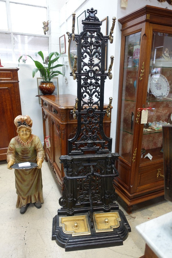 Cast Iron Hall Stand Victorian – Moonee Ponds Antiques