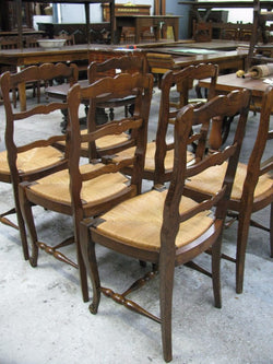 Set Of Six French Oak Chairs | Antique & Vintage | Moonee Ponds Antiques | Australia Wide Delivery
