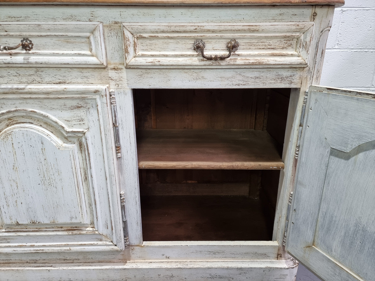 19th Century French Painted Three Door Oak Buffet | Antique & Vintage | Moonee Ponds Antiques | Australia Wide Delivery
