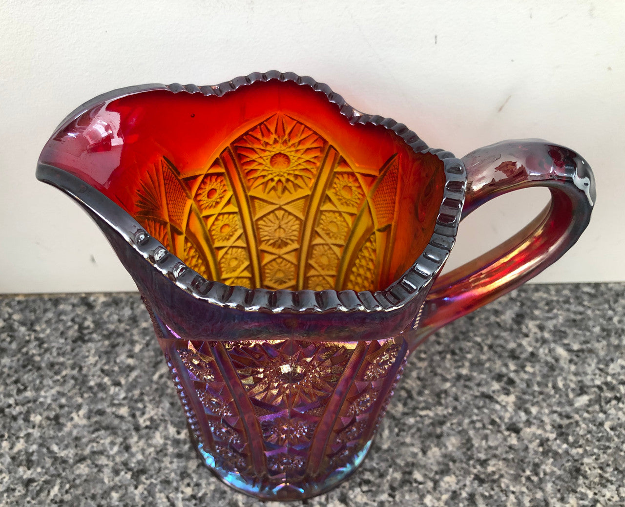 Amberina Color Carnival Glass Jug | Antique & Vintage | Moonee Ponds Antiques | Australia Wide Delivery