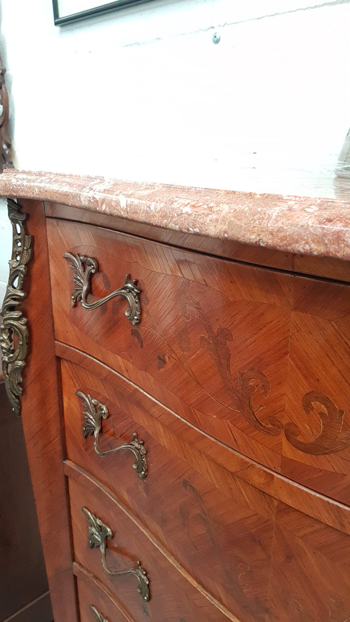 Antique French Louis XV Style Seven Drawer Semainier