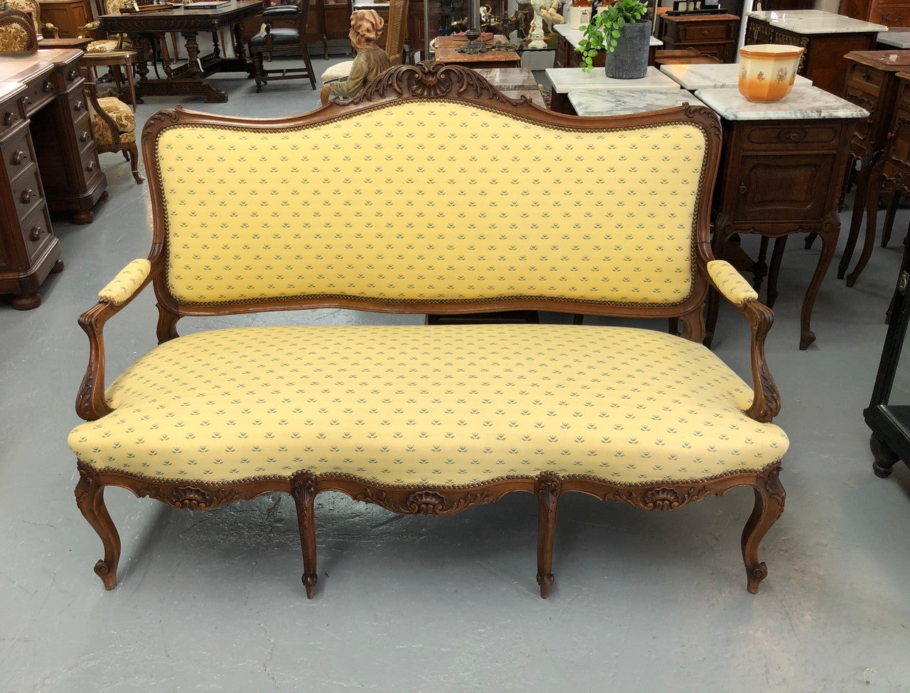 Louis XV Sytle Walnut Lounge Suite | Antique & Vintage | Moonee Ponds Antiques | Australia Wide Delivery