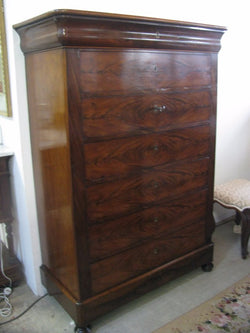 French Flame Mahogany Chest of Drawers | Antique & Vintage | Moonee Ponds Antiques | Australia Wide Delivery