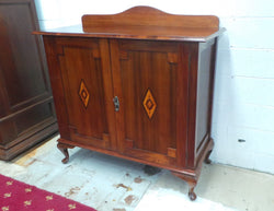Australian Black Wood Art Deco Cabinet With Internal Storage | Antique & Vintage | Moonee Ponds Antiques | Australia Wide Delivery