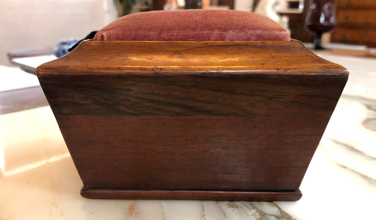 Victorian Sewing Aide Box With Needle Cushion