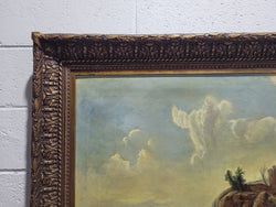 Fabulous 19th Century Oil On Canvas Travelers & Ruins Landscape | Antique & Vintage | Moonee Ponds Antiques | Australia Wide Delivery