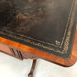 Regency Style 19th Century Leather Top Bureau