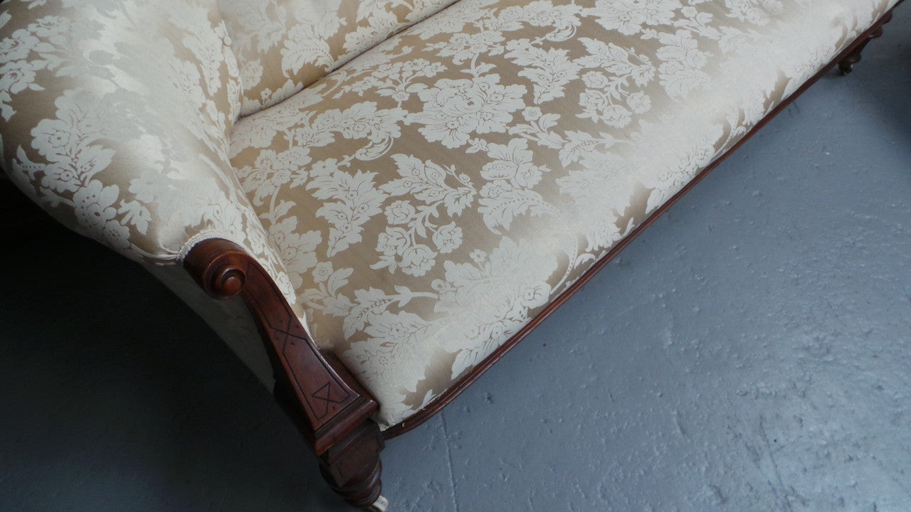 Antique Edwardian Walnut Double Ended Chaise Lounge | Antique & Vintage | Moonee Ponds Antiques | Australia Wide Delivery