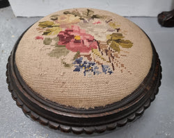 Lovely Edwardian Tapestry Foot Stool | Antique & Vintage | Moonee Ponds Antiques | Australia Wide Delivery