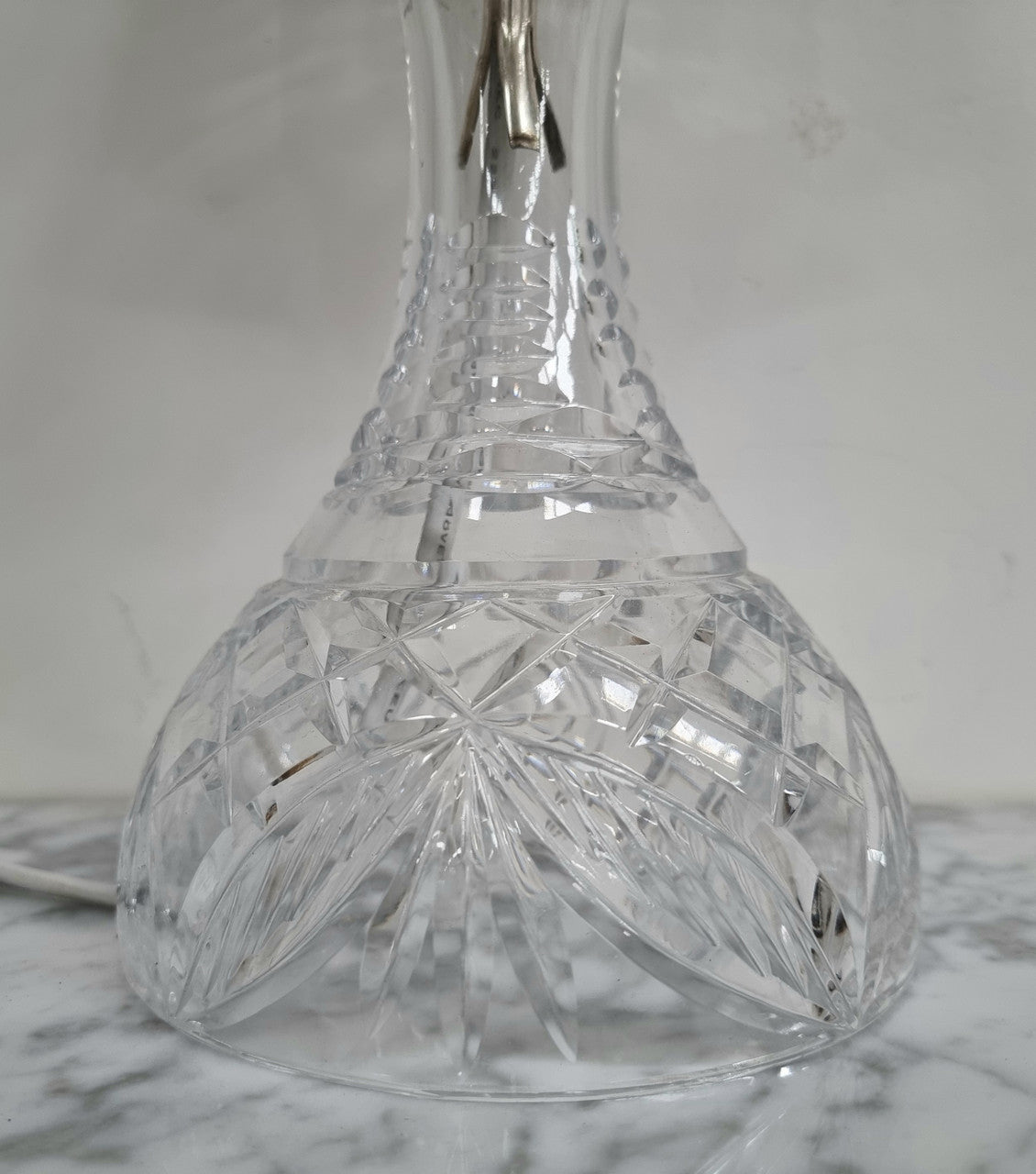 Beautiful Cut Crystal Decorative Table Lamp | Antique & Vintage | Moonee Ponds Antiques | Australia Wide Delivery