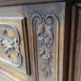 Carved French Oak Sideboard