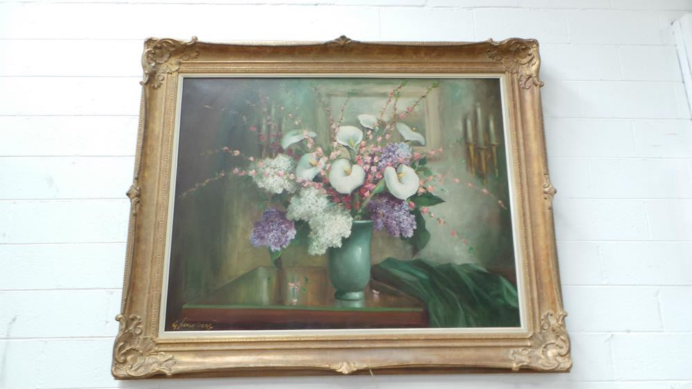 French Floral Still Life Oil Painting