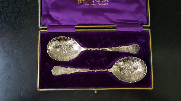 Pair of Sheffield Spoons