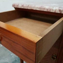 Pair of French Louis XVI Style Mahogany Bedsides Cabinets