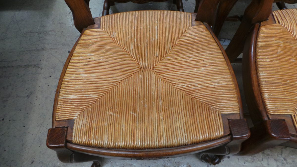 Set of Six French Style Dining Chairs