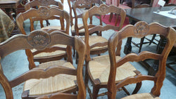 Fantastic Set Of Eight French Oak Carved Dining Chairs | Antique & Vintage | Moonee Ponds Antiques | Australia Wide Delivery