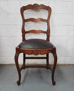 Set of 10 French Ladder Back Dining Chairs With Leather Seat | Antique & Vintage | Moonee Ponds Antiques | Australia Wide Delivery