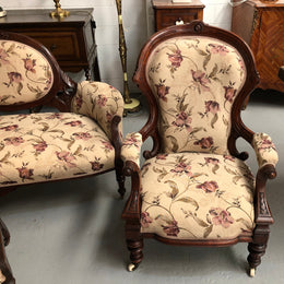 Matching Late Victorian Walnut Suite