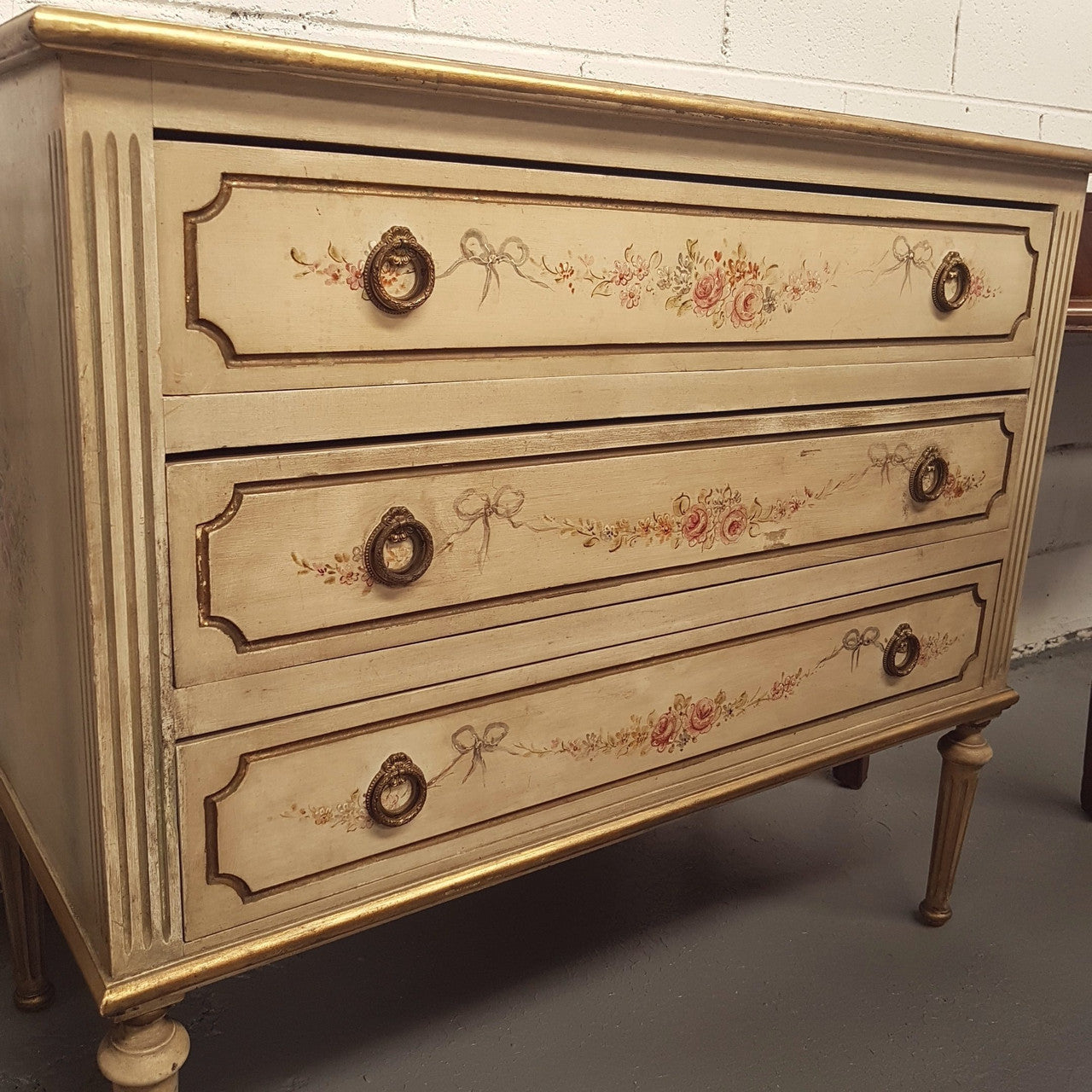 Stunning French Hand Painted Commode | Antique & Vintage | Moonee Ponds Antiques | Australia Wide Delivery