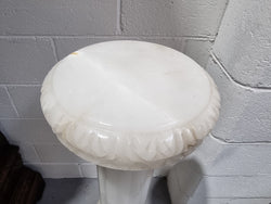 Electrified French White Alabaster Pedestal | Antique & Vintage | Moonee Ponds Antiques | Australia Wide Delivery