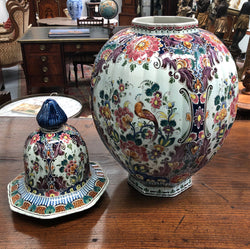 Stunning Large Antique Delft Lidded Vase | Antique & Vintage | Moonee Ponds Antiques | Australia Wide Delivery