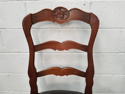Set of 10 French Ladder Back Dining Chairs With Leather Seat | Antique & Vintage | Moonee Ponds Antiques | Australia Wide Delivery