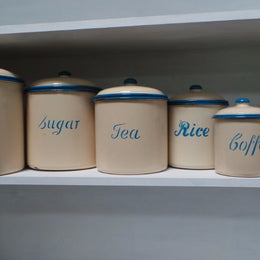 Set Of 6 Vintage Canisters