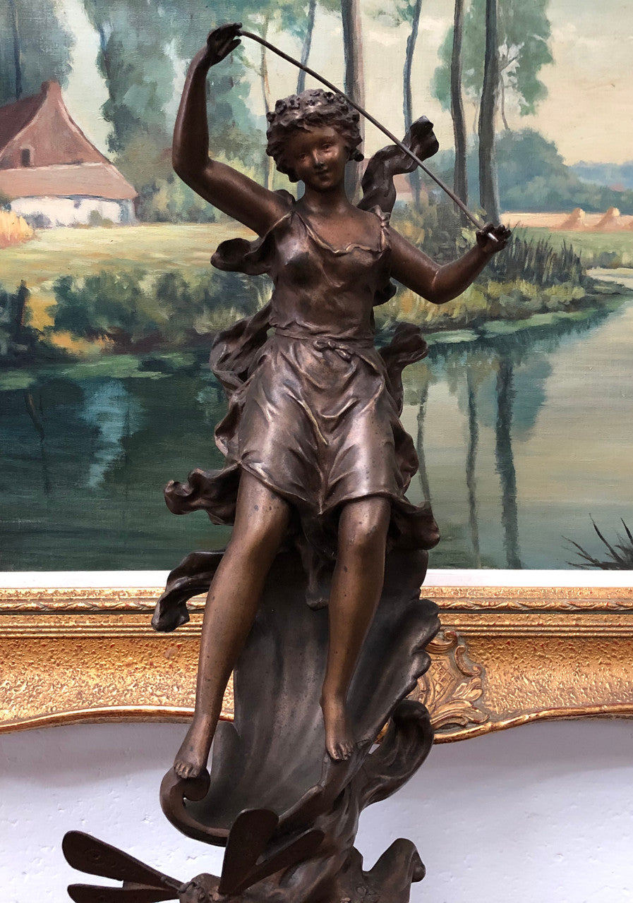 Antique French Bronzed Mantle Clock | Antique & Vintage | Moonee Ponds Antiques | Australia Wide Delivery