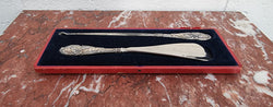 Art Nouveau Style Birmingham Silver Shoe Horn & Boot Lace Hook | Antique & Vintage | Moonee Ponds Antiques | Australia Wide Delivery